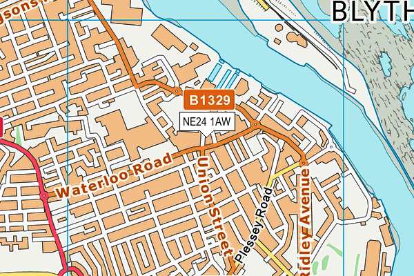NE24 1AW map - OS VectorMap District (Ordnance Survey) NE24 1AW map - OS VectorMap District (Ordnance Survey)