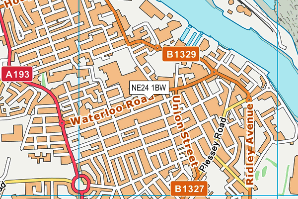 NE24 1BW map - OS VectorMap District (Ordnance Survey) NE24 1BW map - OS VectorMap District (Ordnance Survey)