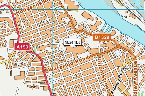 NE24 1DJ map - OS VectorMap District (Ordnance Survey) NE24 1DJ map - OS VectorMap District (Ordnance Survey)