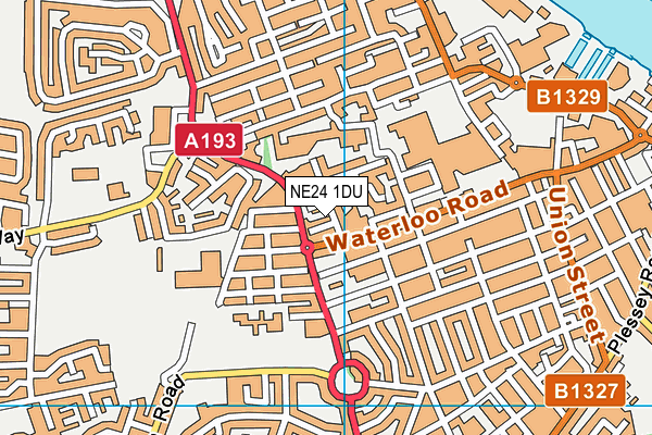 NE24 1DU map - OS VectorMap District (Ordnance Survey) NE24 1DU map - OS VectorMap District (Ordnance Survey)