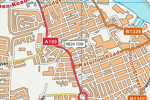 NE24 1DW map - OS VectorMap District (Ordnance Survey) NE24 1DW map - OS VectorMap District (Ordnance Survey)