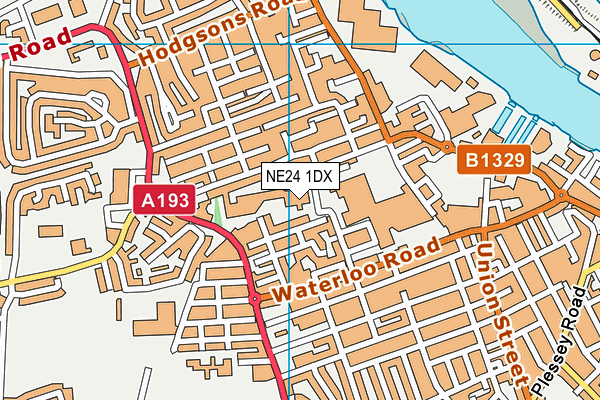 NE24 1DX map - OS VectorMap District (Ordnance Survey) NE24 1DX map - OS VectorMap District (Ordnance Survey)