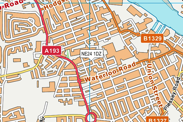 NE24 1DZ map - OS VectorMap District (Ordnance Survey) NE24 1DZ map - OS VectorMap District (Ordnance Survey)