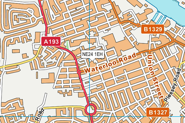 NE24 1EH map - OS VectorMap District (Ordnance Survey) NE24 1EH map - OS VectorMap District (Ordnance Survey)