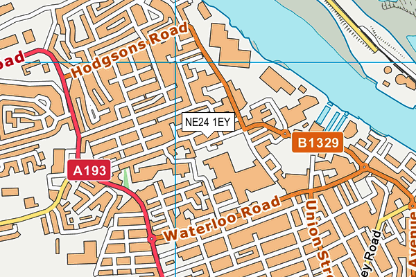 NE24 1EY map - OS VectorMap District (Ordnance Survey) NE24 1EY map - OS VectorMap District (Ordnance Survey)
