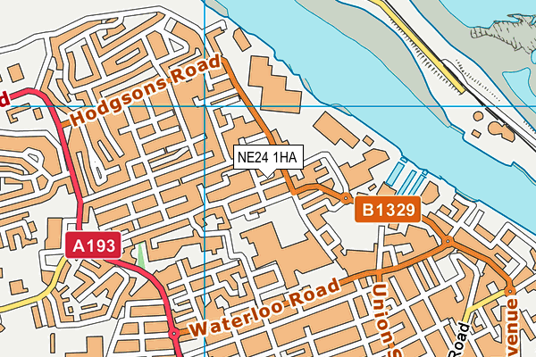 NE24 1HA map - OS VectorMap District (Ordnance Survey) NE24 1HA map - OS VectorMap District (Ordnance Survey)