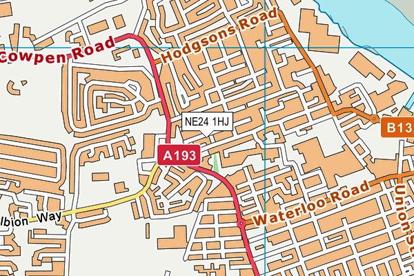 NE24 1HJ map - OS VectorMap District (Ordnance Survey) NE24 1HJ map - OS VectorMap District (Ordnance Survey)