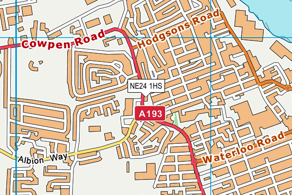 NE24 1HS map - OS VectorMap District (Ordnance Survey) NE24 1HS map - OS VectorMap District (Ordnance Survey)