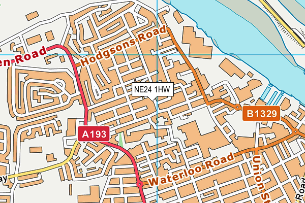 NE24 1HW map - OS VectorMap District (Ordnance Survey) NE24 1HW map - OS VectorMap District (Ordnance Survey)