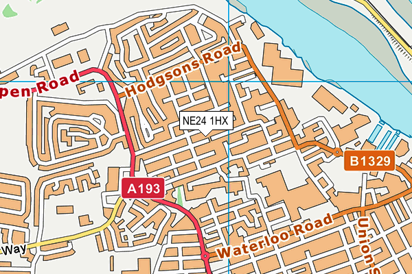 NE24 1HX map - OS VectorMap District (Ordnance Survey) NE24 1HX map - OS VectorMap District (Ordnance Survey)
