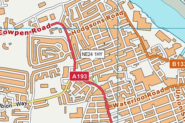 NE24 1HY map - OS VectorMap District (Ordnance Survey)