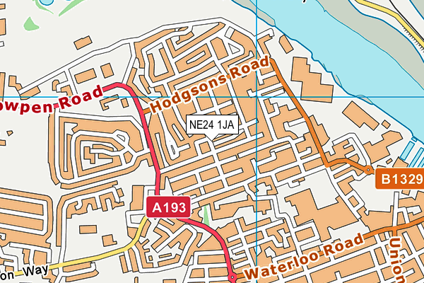 NE24 1JA map - OS VectorMap District (Ordnance Survey) NE24 1JA map - OS VectorMap District (Ordnance Survey)