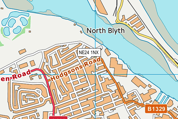 NE24 1NX map - OS VectorMap District (Ordnance Survey)