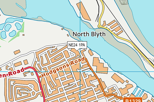 NE24 1PA map - OS VectorMap District (Ordnance Survey)