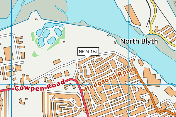 NE24 1PJ map - OS VectorMap District (Ordnance Survey) NE24 1PJ map - OS VectorMap District (Ordnance Survey)