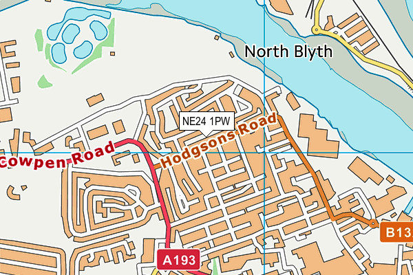 NE24 1PW map - OS VectorMap District (Ordnance Survey) NE24 1PW map - OS VectorMap District (Ordnance Survey)
