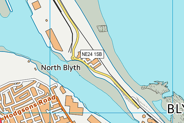 NE24 1SB map - OS VectorMap District (Ordnance Survey) NE24 1SB map - OS VectorMap District (Ordnance Survey)