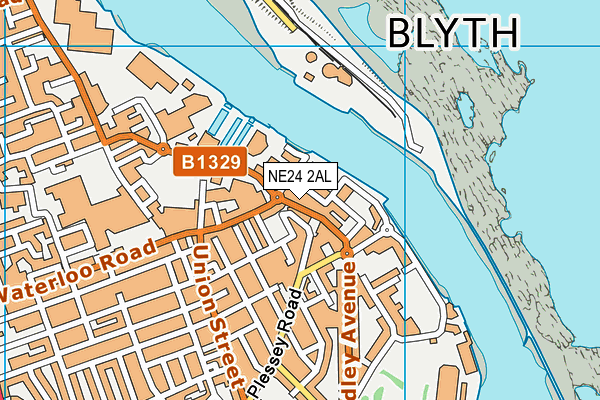 NE24 2AL map - OS VectorMap District (Ordnance Survey) NE24 2AL map - OS VectorMap District (Ordnance Survey)