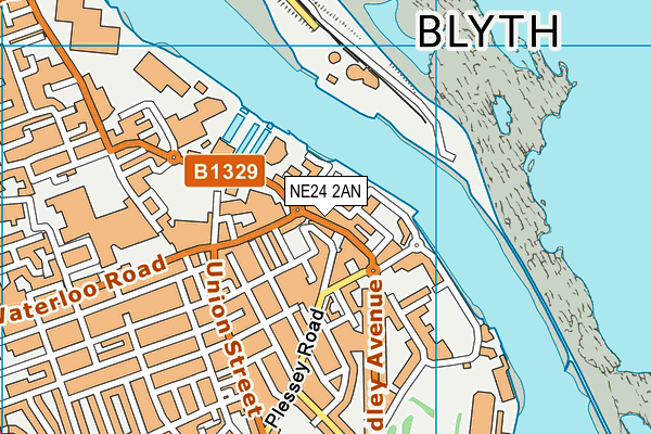 NE24 2AN map - OS VectorMap District (Ordnance Survey) NE24 2AN map - OS VectorMap District (Ordnance Survey)