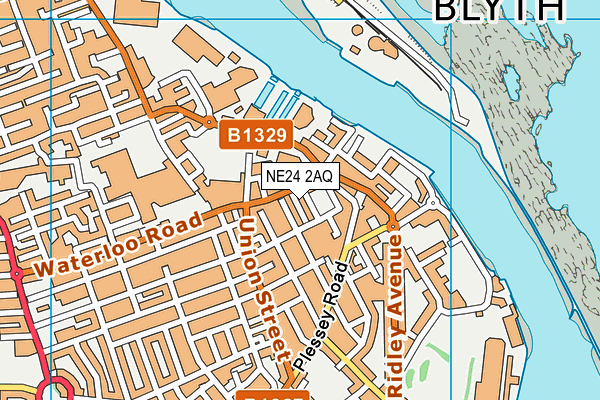 NE24 2AQ map - OS VectorMap District (Ordnance Survey) NE24 2AQ map - OS VectorMap District (Ordnance Survey)