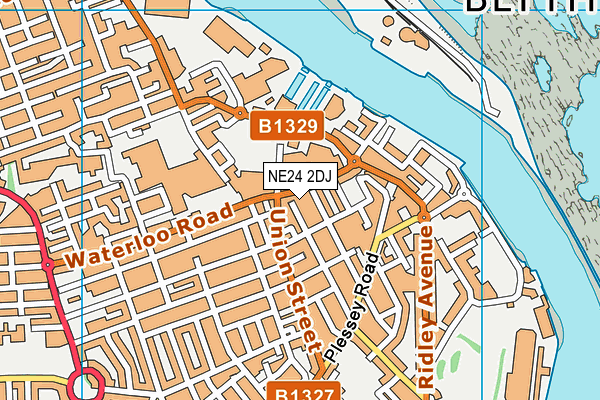 NE24 2DJ map - OS VectorMap District (Ordnance Survey) NE24 2DJ map - OS VectorMap District (Ordnance Survey)