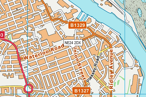 NE24 2DX map - OS VectorMap District (Ordnance Survey) NE24 2DX map - OS VectorMap District (Ordnance Survey)