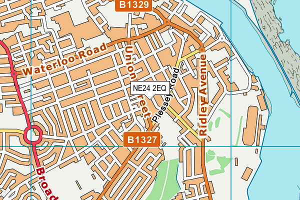 NE24 2EQ map - OS VectorMap District (Ordnance Survey) NE24 2EQ map - OS VectorMap District (Ordnance Survey)
