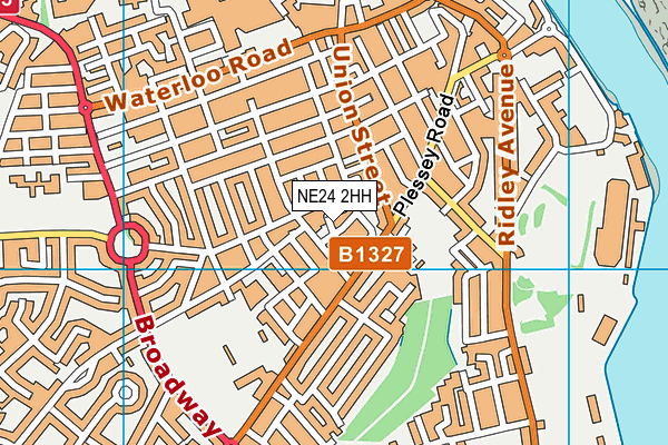 NE24 2HH map - OS VectorMap District (Ordnance Survey) NE24 2HH map - OS VectorMap District (Ordnance Survey)