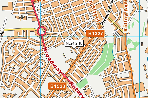 NE24 2HU map - OS VectorMap District (Ordnance Survey) NE24 2HU map - OS VectorMap District (Ordnance Survey)