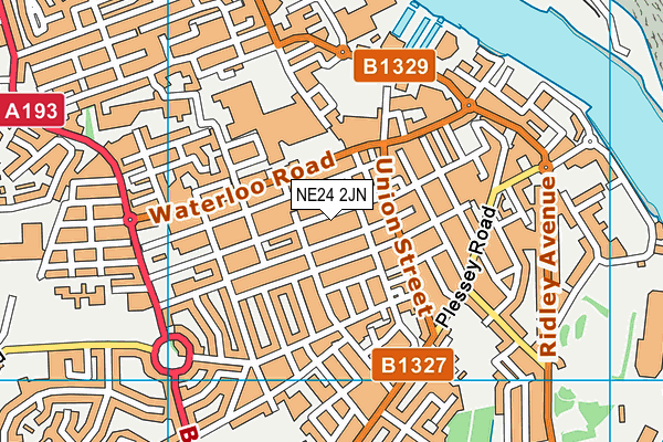 NE24 2JN map - OS VectorMap District (Ordnance Survey) NE24 2JN map - OS VectorMap District (Ordnance Survey)