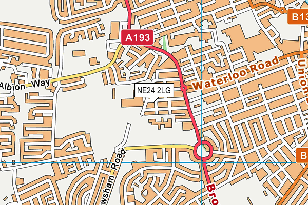 NE24 2LG map - OS VectorMap District (Ordnance Survey) NE24 2LG map - OS VectorMap District (Ordnance Survey)