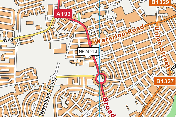 NE24 2LJ map - OS VectorMap District (Ordnance Survey) NE24 2LJ map - OS VectorMap District (Ordnance Survey)
