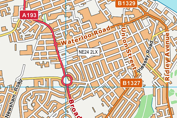 NE24 2LX map - OS VectorMap District (Ordnance Survey) NE24 2LX map - OS VectorMap District (Ordnance Survey)