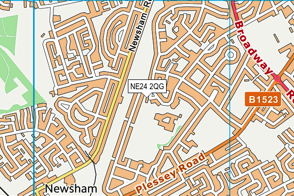 NE24 2QG map - OS VectorMap District (Ordnance Survey) NE24 2QG map - OS VectorMap District (Ordnance Survey)