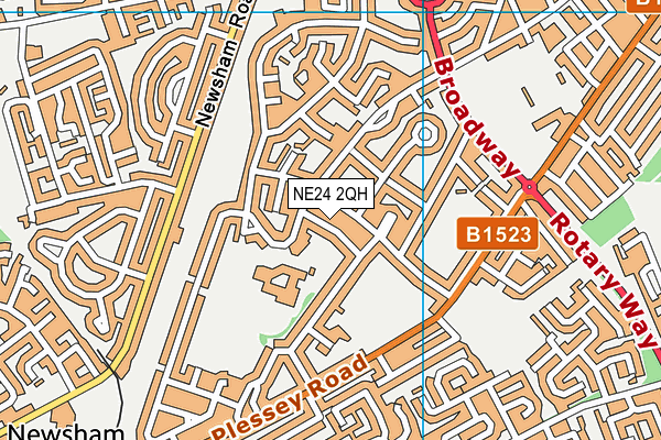 NE24 2QH map - OS VectorMap District (Ordnance Survey) NE24 2QH map - OS VectorMap District (Ordnance Survey)