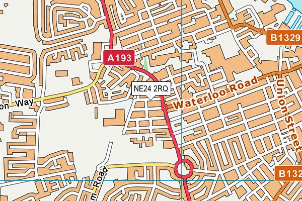 NE24 2RQ map - OS VectorMap District (Ordnance Survey) NE24 2RQ map - OS VectorMap District (Ordnance Survey)