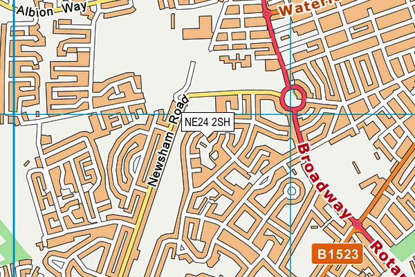 NE24 2SH map - OS VectorMap District (Ordnance Survey) NE24 2SH map - OS VectorMap District (Ordnance Survey)