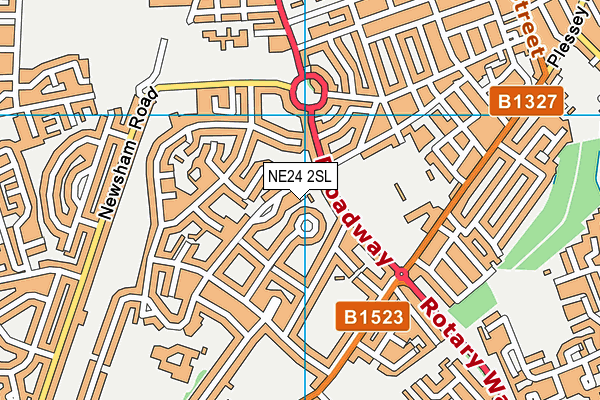 NE24 2SL map - OS VectorMap District (Ordnance Survey) NE24 2SL map - OS VectorMap District (Ordnance Survey)