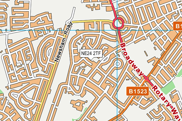 NE24 2TF map - OS VectorMap District (Ordnance Survey) NE24 2TF map - OS VectorMap District (Ordnance Survey)