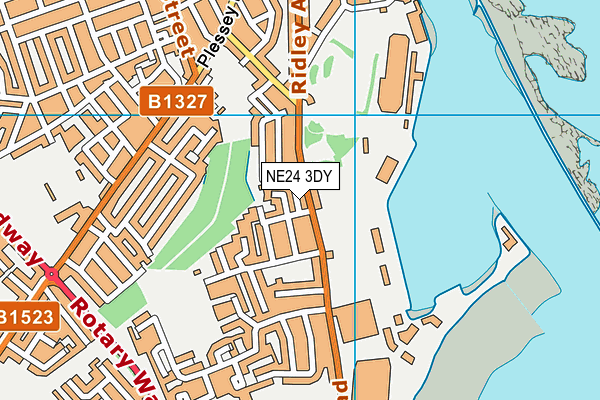 NE24 3DY map - OS VectorMap District (Ordnance Survey) NE24 3DY map - OS VectorMap District (Ordnance Survey)