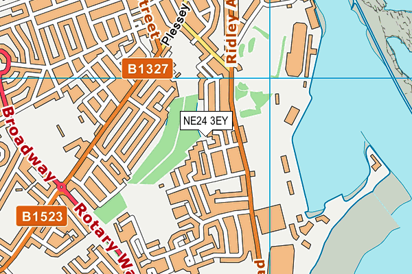 NE24 3EY map - OS VectorMap District (Ordnance Survey) NE24 3EY map - OS VectorMap District (Ordnance Survey)