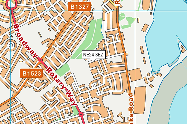 NE24 3EZ map - OS VectorMap District (Ordnance Survey) NE24 3EZ map - OS VectorMap District (Ordnance Survey)