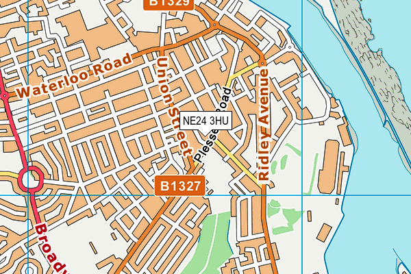 NE24 3HU map - OS VectorMap District (Ordnance Survey) NE24 3HU map - OS VectorMap District (Ordnance Survey)