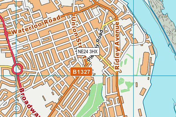 NE24 3HX map - OS VectorMap District (Ordnance Survey) NE24 3HX map - OS VectorMap District (Ordnance Survey)