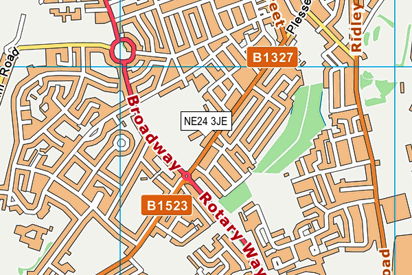 NE24 3JE map - OS VectorMap District (Ordnance Survey) NE24 3JE map - OS VectorMap District (Ordnance Survey)