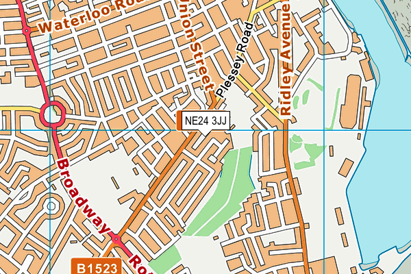 NE24 3JJ map - OS VectorMap District (Ordnance Survey) NE24 3JJ map - OS VectorMap District (Ordnance Survey)