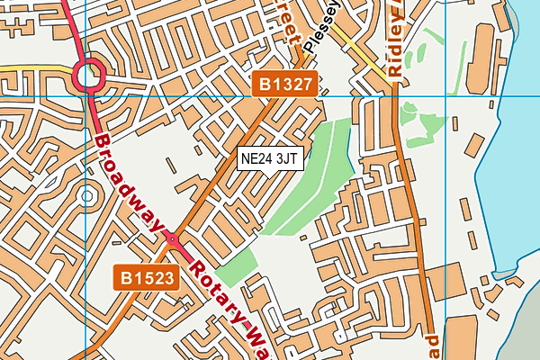 NE24 3JT map - OS VectorMap District (Ordnance Survey) NE24 3JT map - OS VectorMap District (Ordnance Survey)