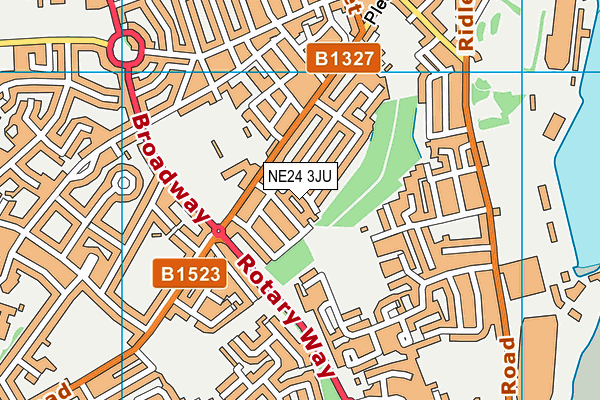 NE24 3JU map - OS VectorMap District (Ordnance Survey) NE24 3JU map - OS VectorMap District (Ordnance Survey)