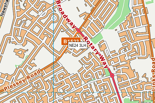 NE24 3LH map - OS VectorMap District (Ordnance Survey) NE24 3LH map - OS VectorMap District (Ordnance Survey)