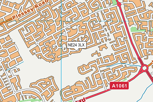 NE24 3LX map - OS VectorMap District (Ordnance Survey) NE24 3LX map - OS VectorMap District (Ordnance Survey)